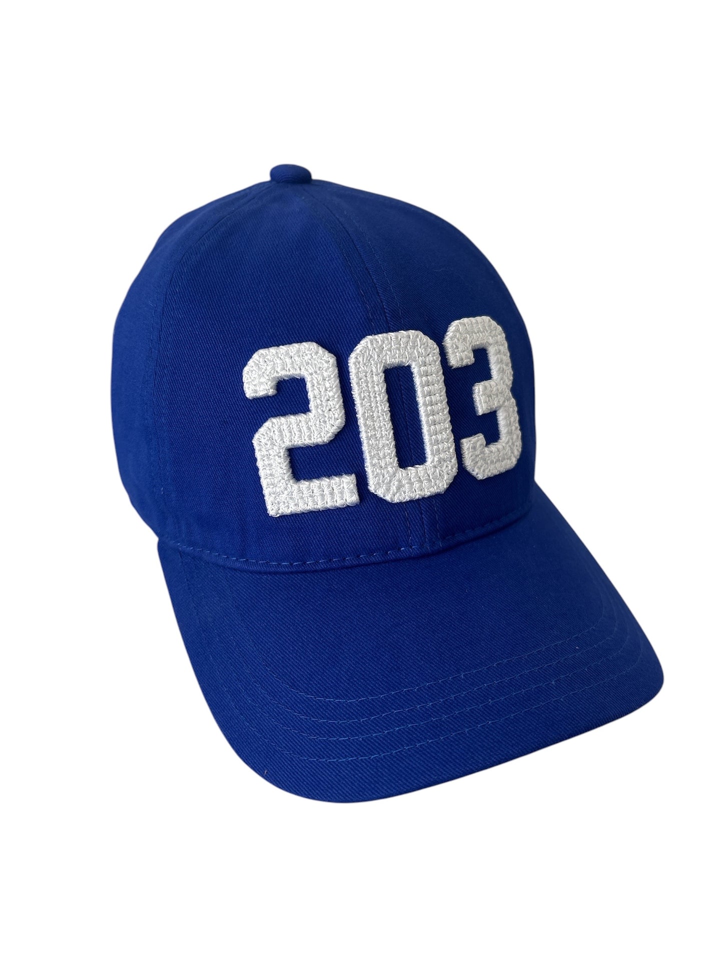 203 Connecticut Area Code High Quality 3D Embroidered Hat - Will ship by June 10