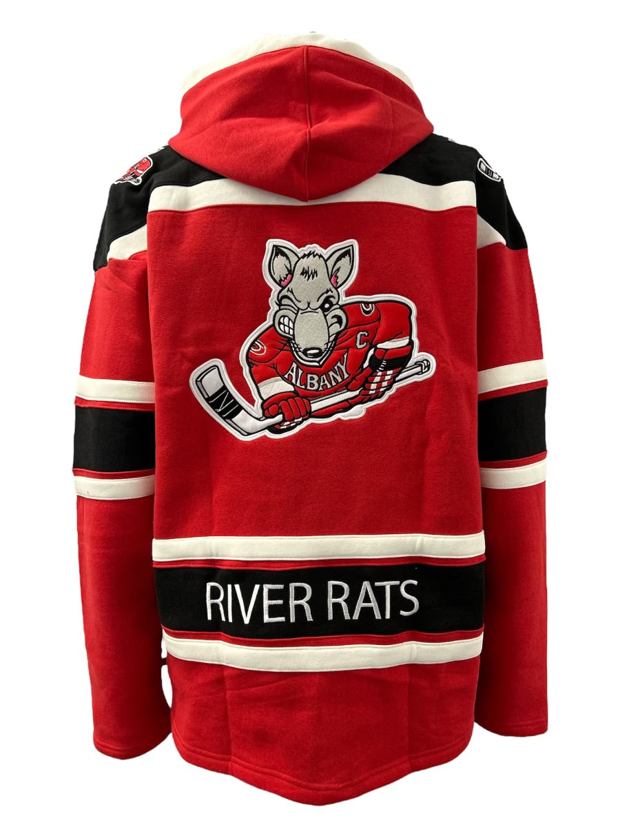 Albany River Rats Hockey Embroidered Lace Hoodie