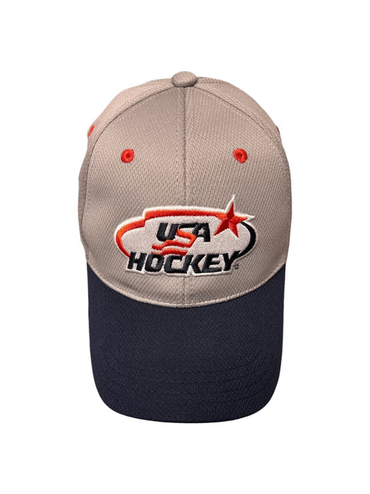USA Hockey Official Licensed Logo Navy and Gray Hat