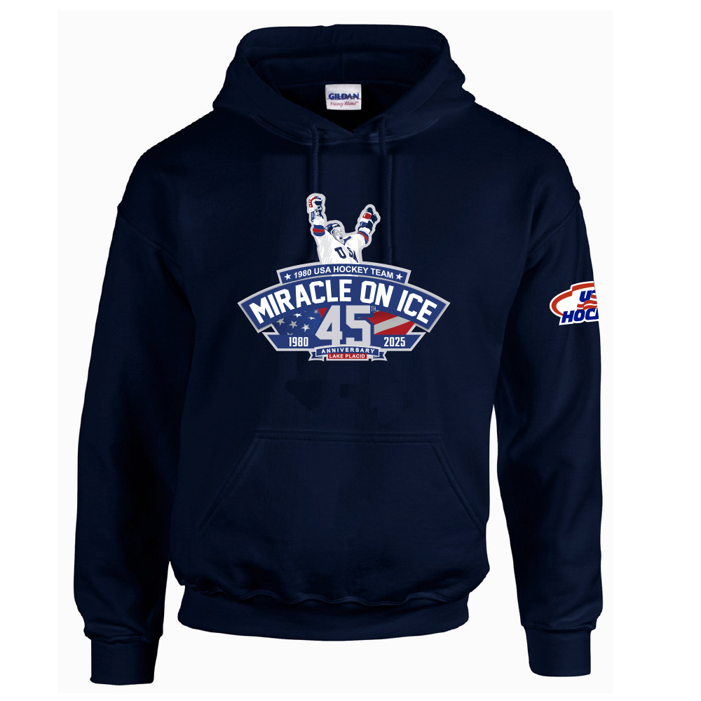 1980 Miracle on Ice 45th Anniversary 1980 2025 Hoody Navy Lowsportgear