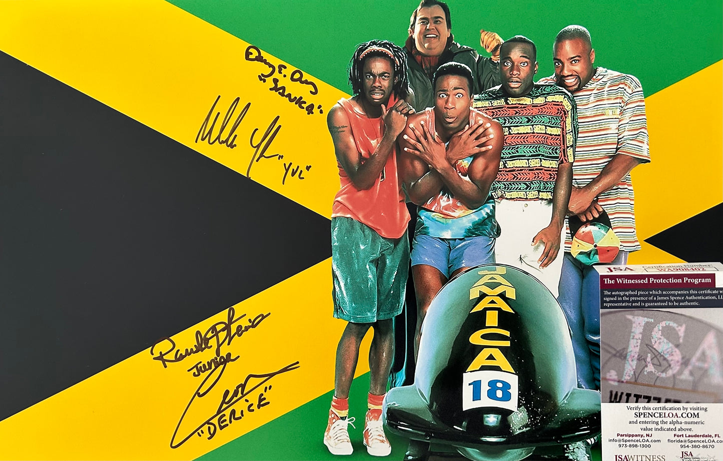 Cool Runnings Movie Jamaica Bobsled Official Cast Signed 11x17 Photo 7