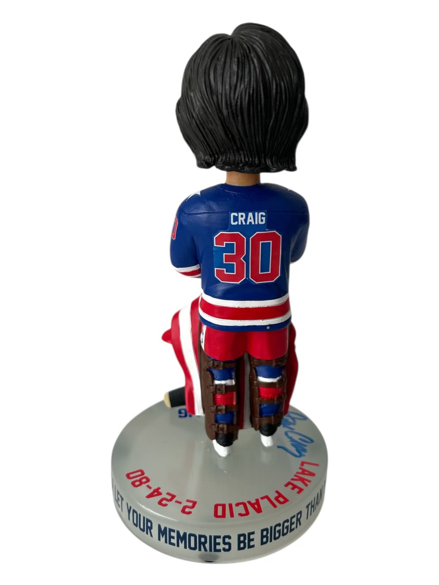 Jim Craig Signed 1980 Olympics Lake Placid Gold Medal “Miracle On Ice”. Officially Bobblehead Edition of 144 - Ships by 9/01/25