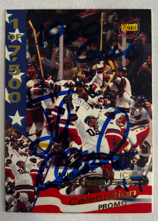 Jack O'Callahan Signed Miracle on Ice 1980 USA Hockey Trading Card 1 OF 7,500