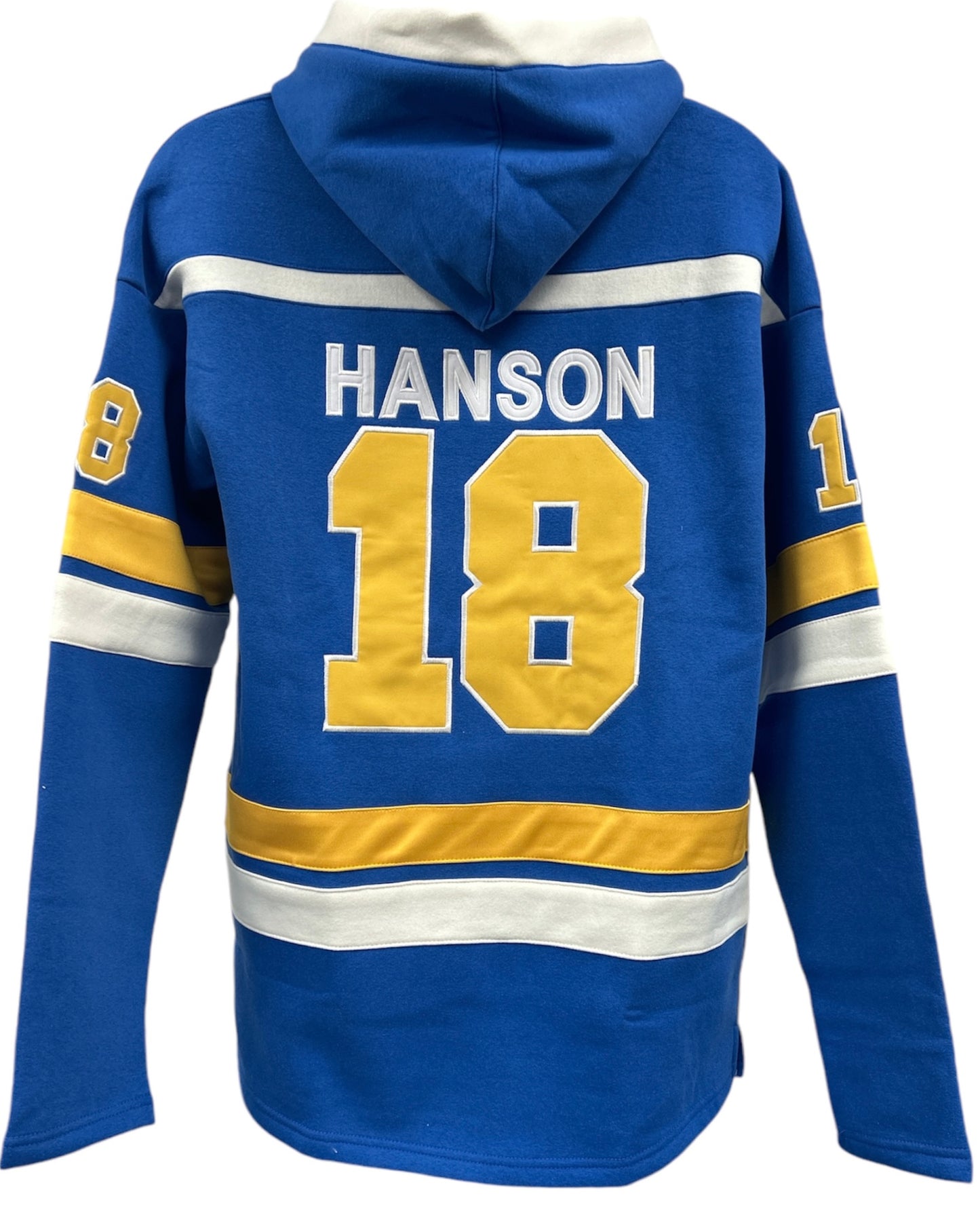 Slap Shot Chiefs Lace Hoodie Royal Blue - Hanson Brothers #18