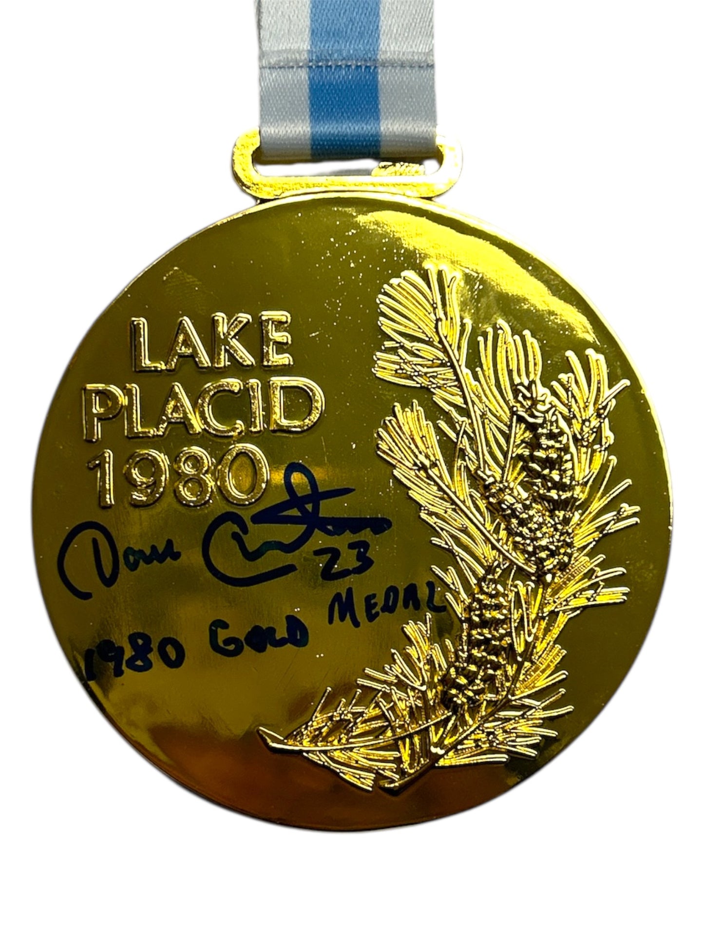Dave Christian 1980 USA Olympic Team Lake Placid Gold Medal Hand Signed