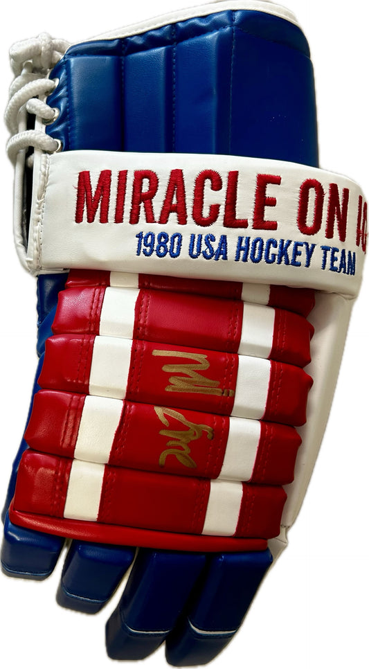 Mike Eruzione Signed Miracle on Ice 1980 Replica Hockey Glove