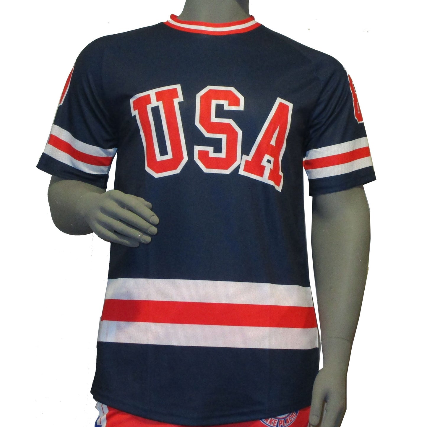 USA Hockey Adult Miracle on Ice 1980 Team Jersey Authentic Navy Tee
