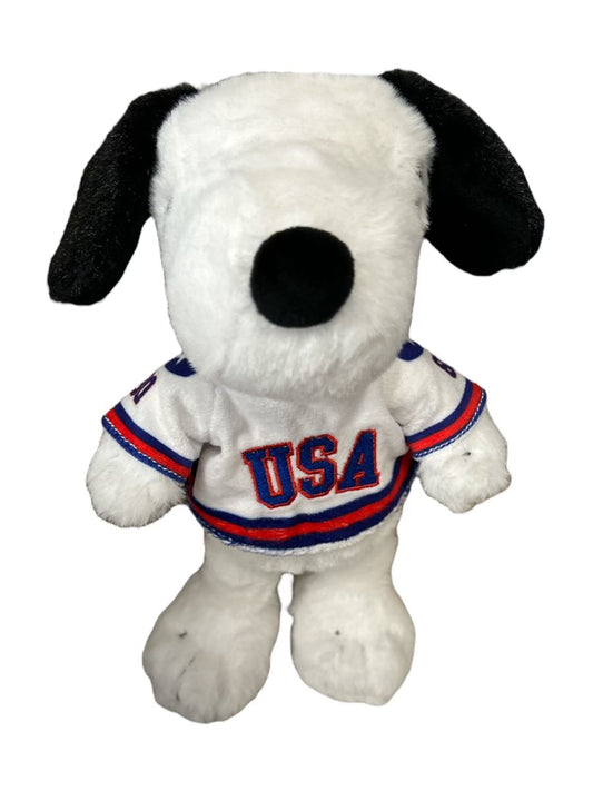 Snoopy USA Hockey Miracle on Ice Officially Licensed White Jersey 10 Inch Plush