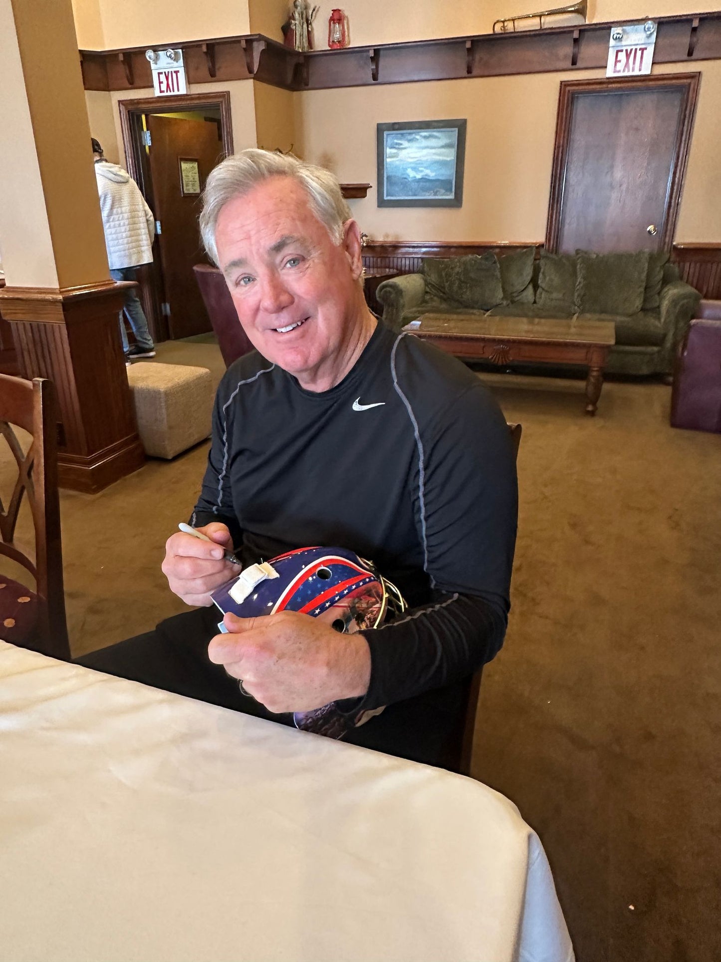 Jim Craig Signed USA Hockey Miracle on Ice 1980 Blue Full Size Goalie Mask