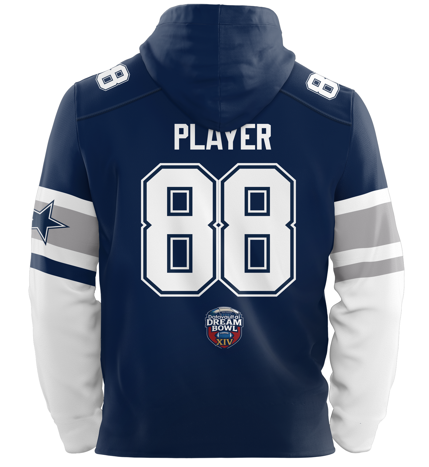 Dream Bowl Patriots Performance Heavyweight Jersey Hoodie - Personalize - Order by 12/20 and receive 1/8