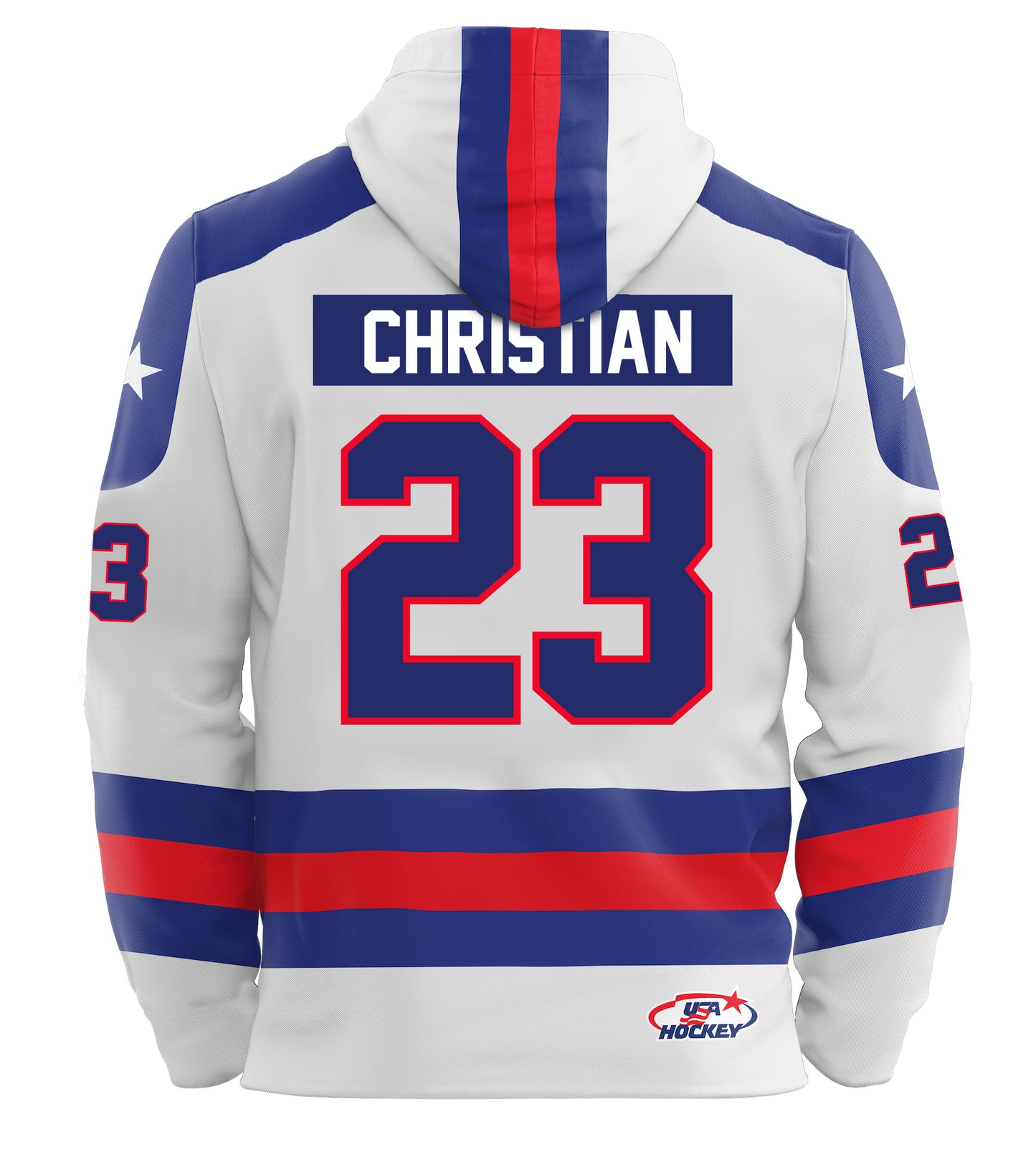 Dave Christian USA Hockey Miracle on Ice 1980 Team Jersey Official Hoodie - White