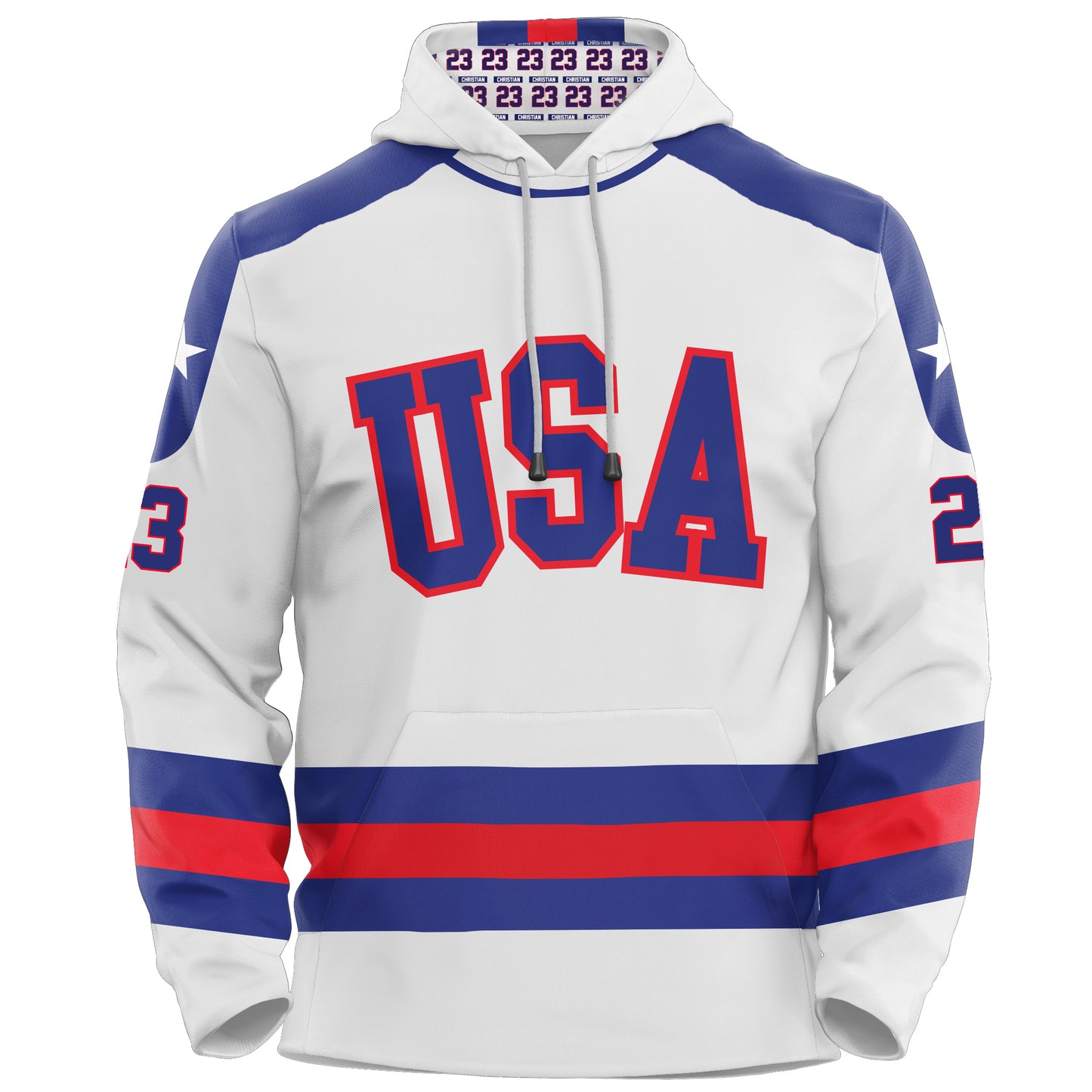 Dave Christian USA Hockey Miracle on Ice 1980 Team Jersey Official Hoodie - White