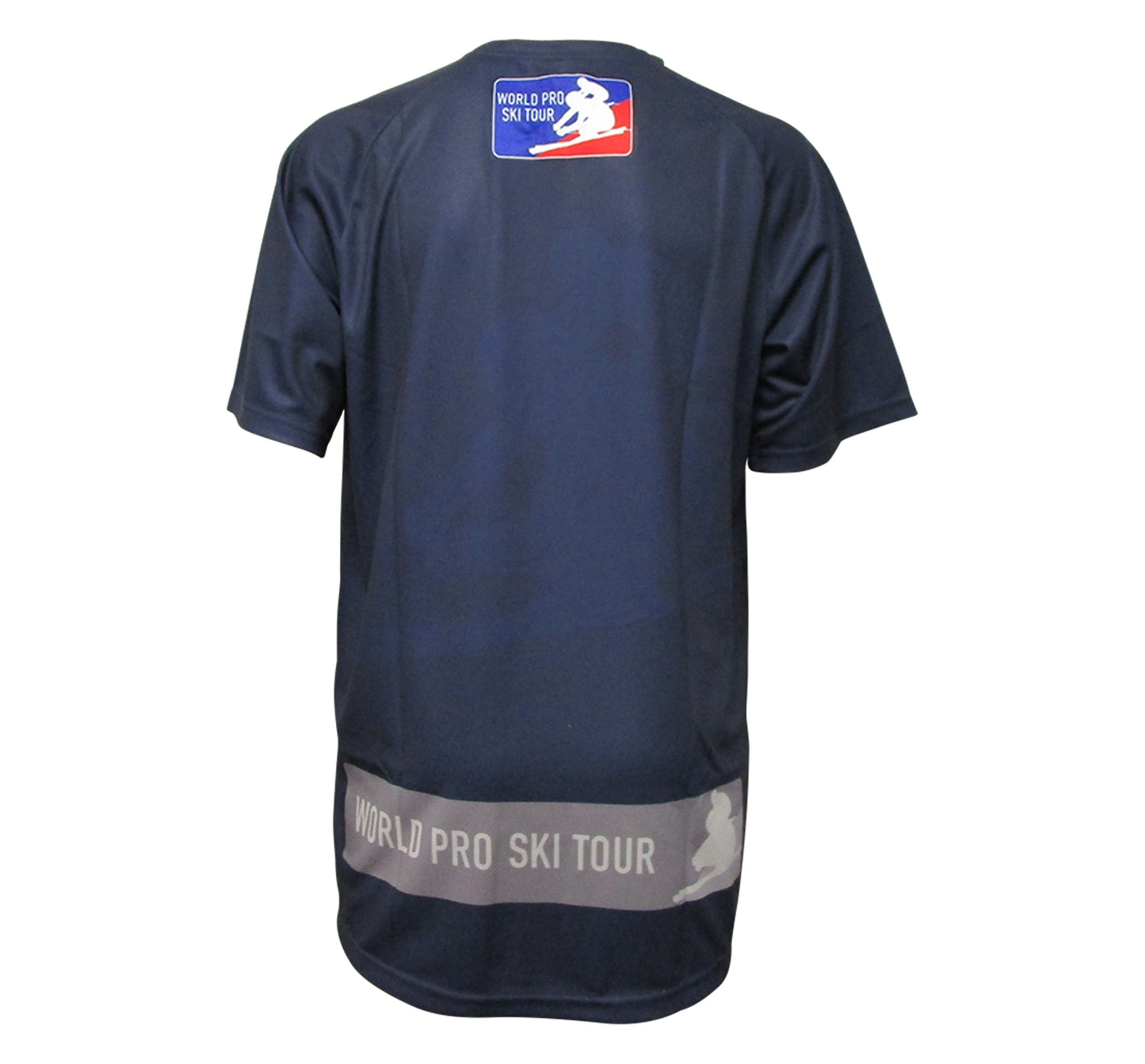 World pro ski tour Retro Logo 1980's Performance Tee - Blue