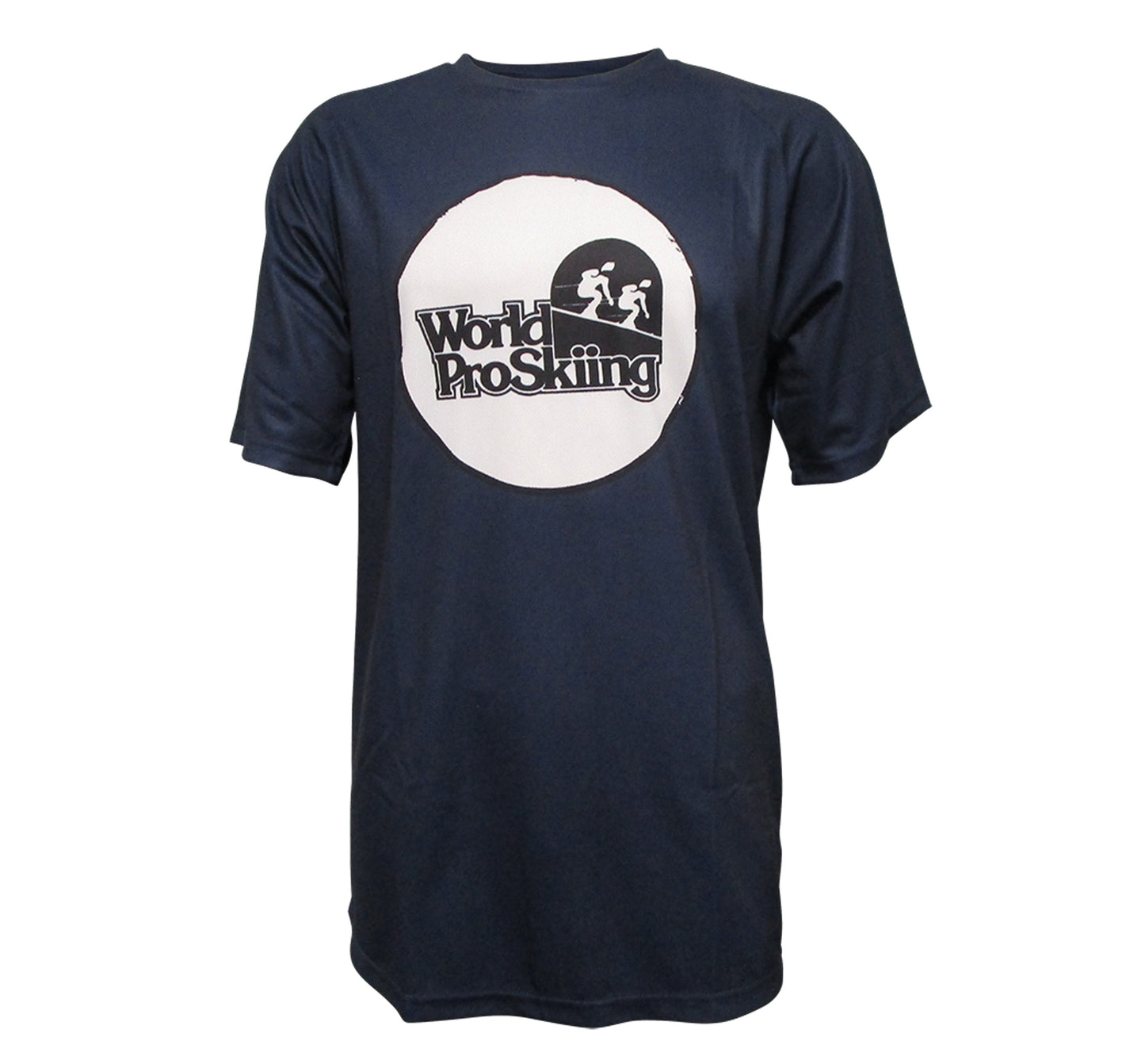 World pro ski tour Retro Logo 1980's Performance Tee - Blue