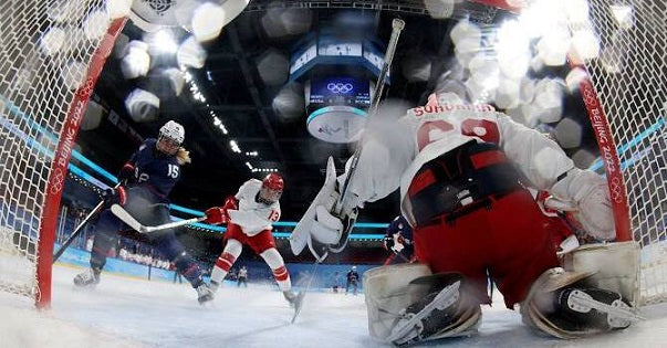 U.S. Olympic Women's Ice Hockey Team Defeats Russia 5-0