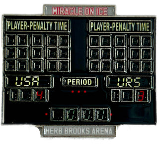 Miracle on Ice 1980 Team Scoreboard Official Lapel Pin 1.5