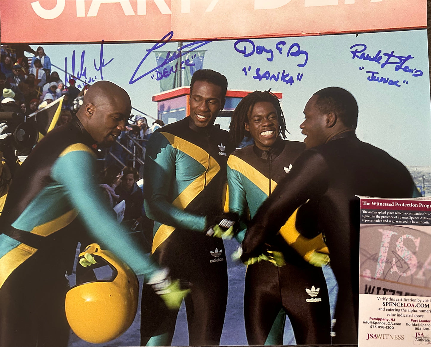 Cool Runnings Movie Jamaica Bobsled Official Cast Signed  11x14 Photo 5