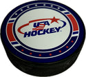 USA Hockey Puck white