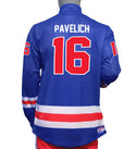 Mark Pavelich USA Hockey Miracle on Ice 1980 Official 1/4 Zip Pullover Large- Blue