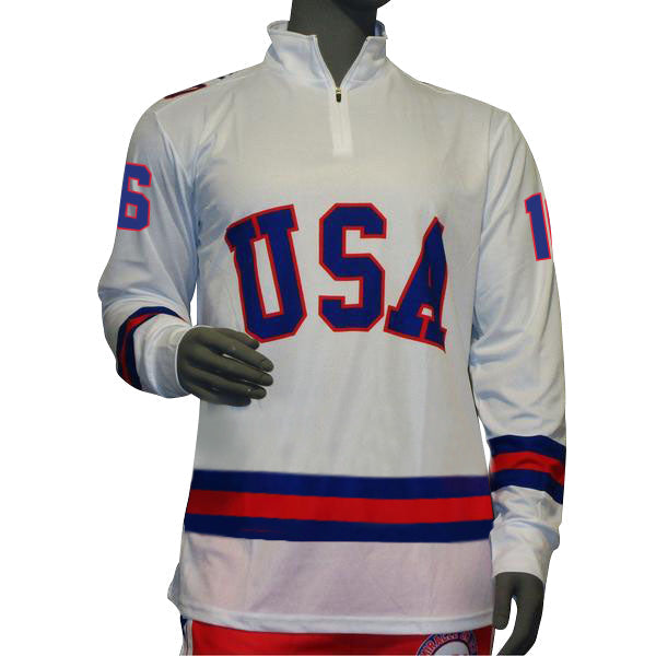Mark Pavelich USA Hockey Miracle on Ice 1980 Official 1/4 Zip Pullover