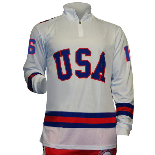 Mark Pavelich USA Hockey Miracle on Ice 1980 Official 1/4 Zip Pullover