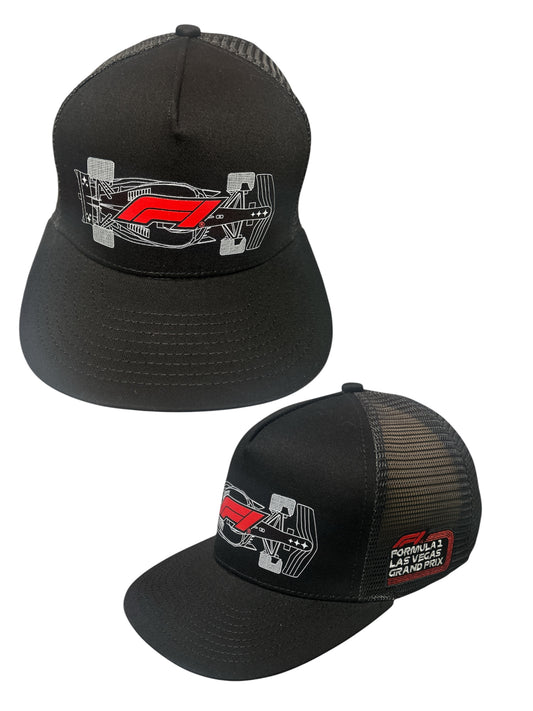 Formula 1  Las Vegas Grand Prix 2024 Visible Trucker Adjustable Hat - Black