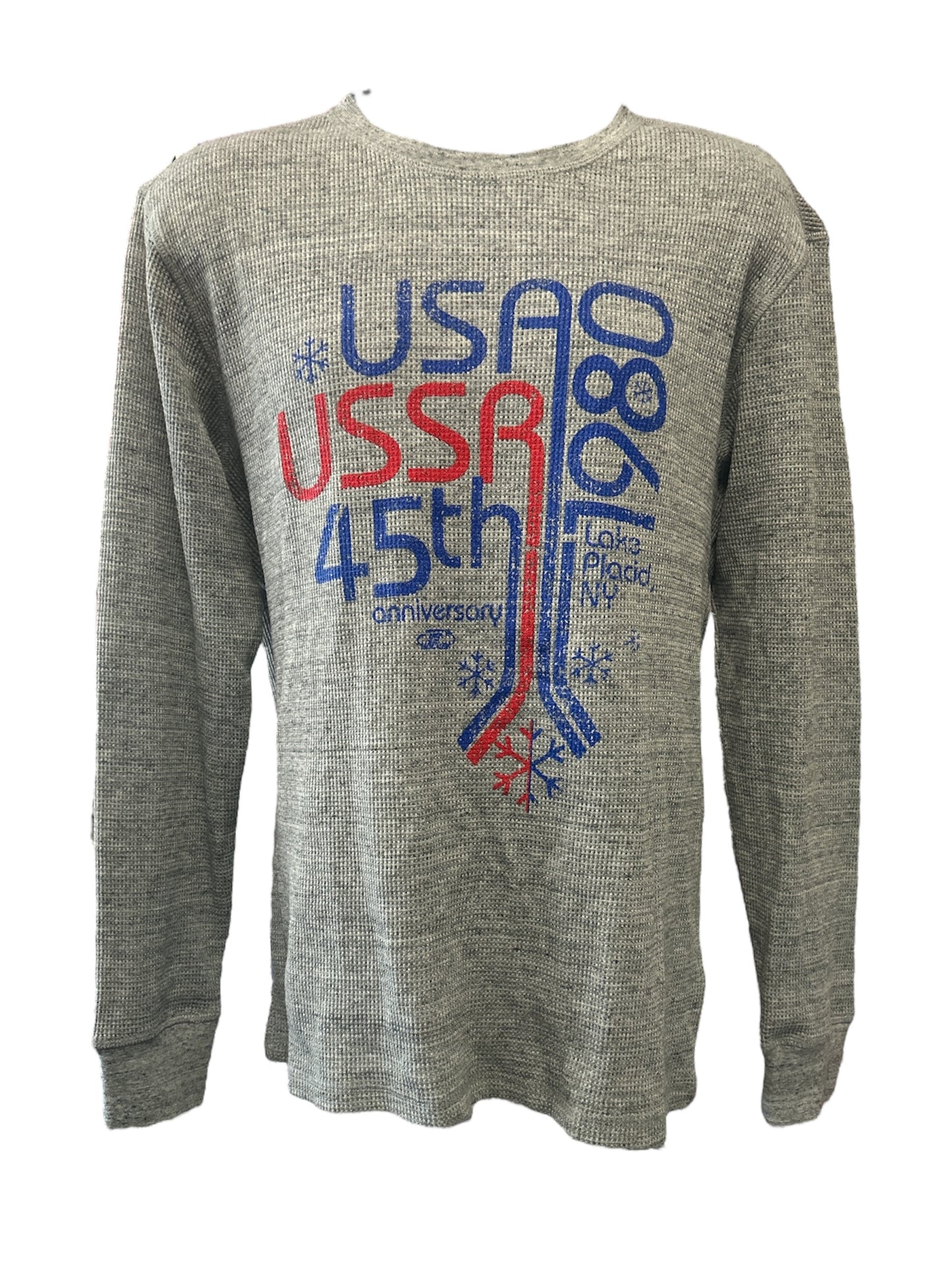 1980 Miracle on Ice  45th Anniversary (1980-2025) Vintage Thermal Long Sleeve Tee