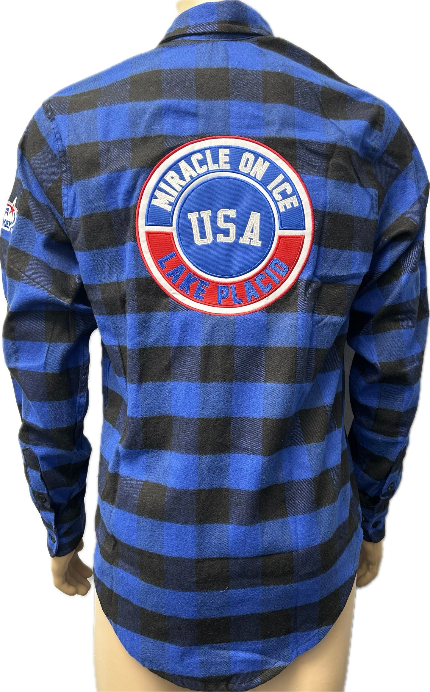 Miracle on Ice USA Hockey 1980 Team Embroidery Adirondack Flannel Shirt