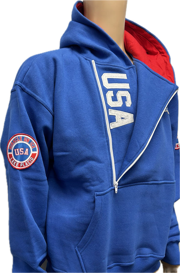 1980 Miracle on Ice  45th Anniversary (1980-2025) Official Side Zip Hoodie