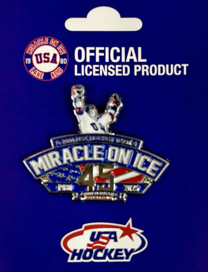 1980 Miracle on Ice 45th Anniversary  (1980-2025) Official Lapel Pin