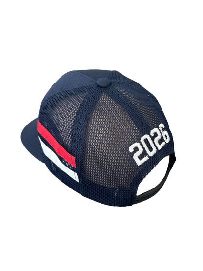 USA Hockey Official 2026 Winter Games Flat Brim Navy Hat