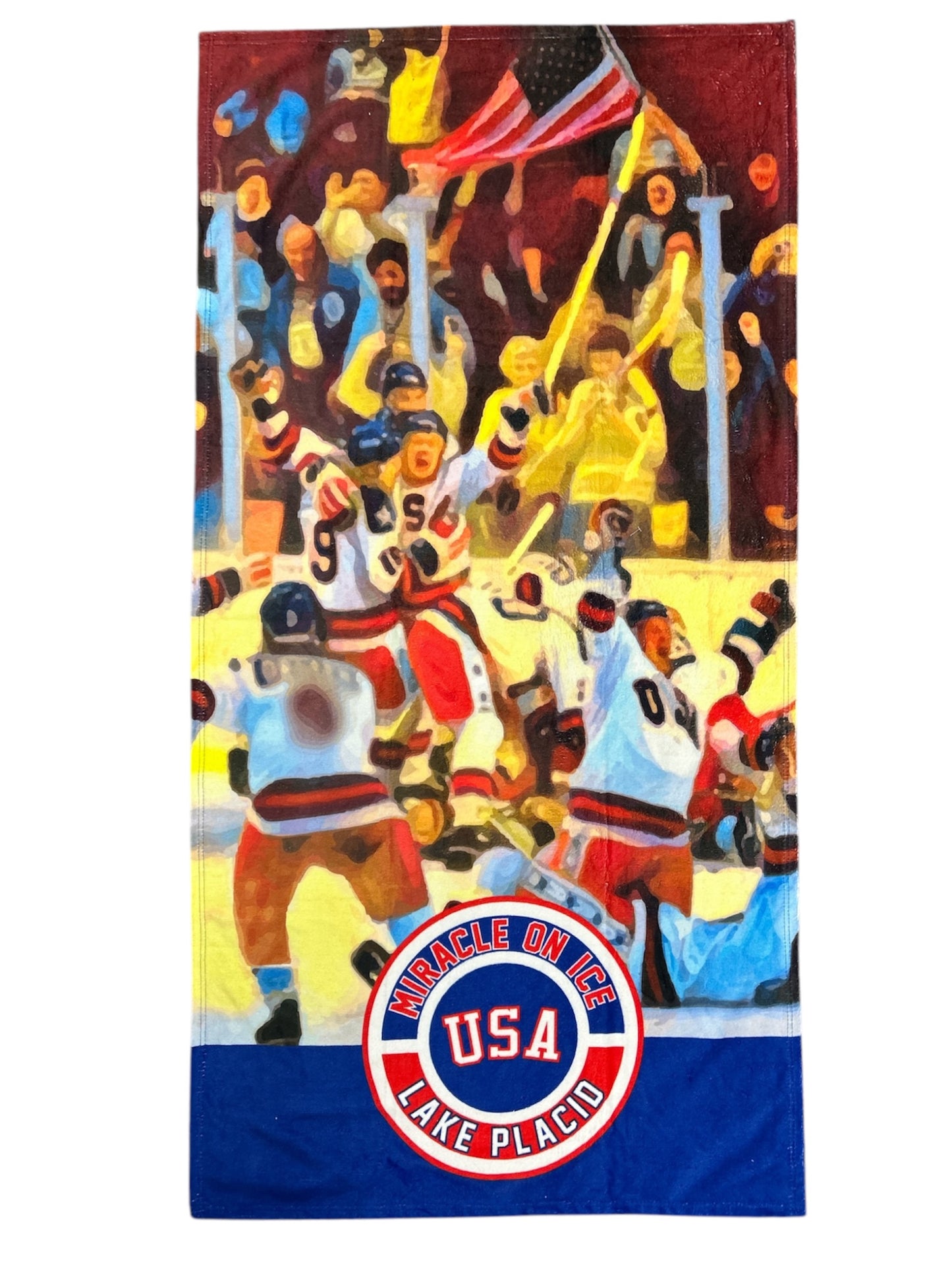 USA Hockey Miracle on Ice 1980 Official Beach Towel 30in. X 60in.