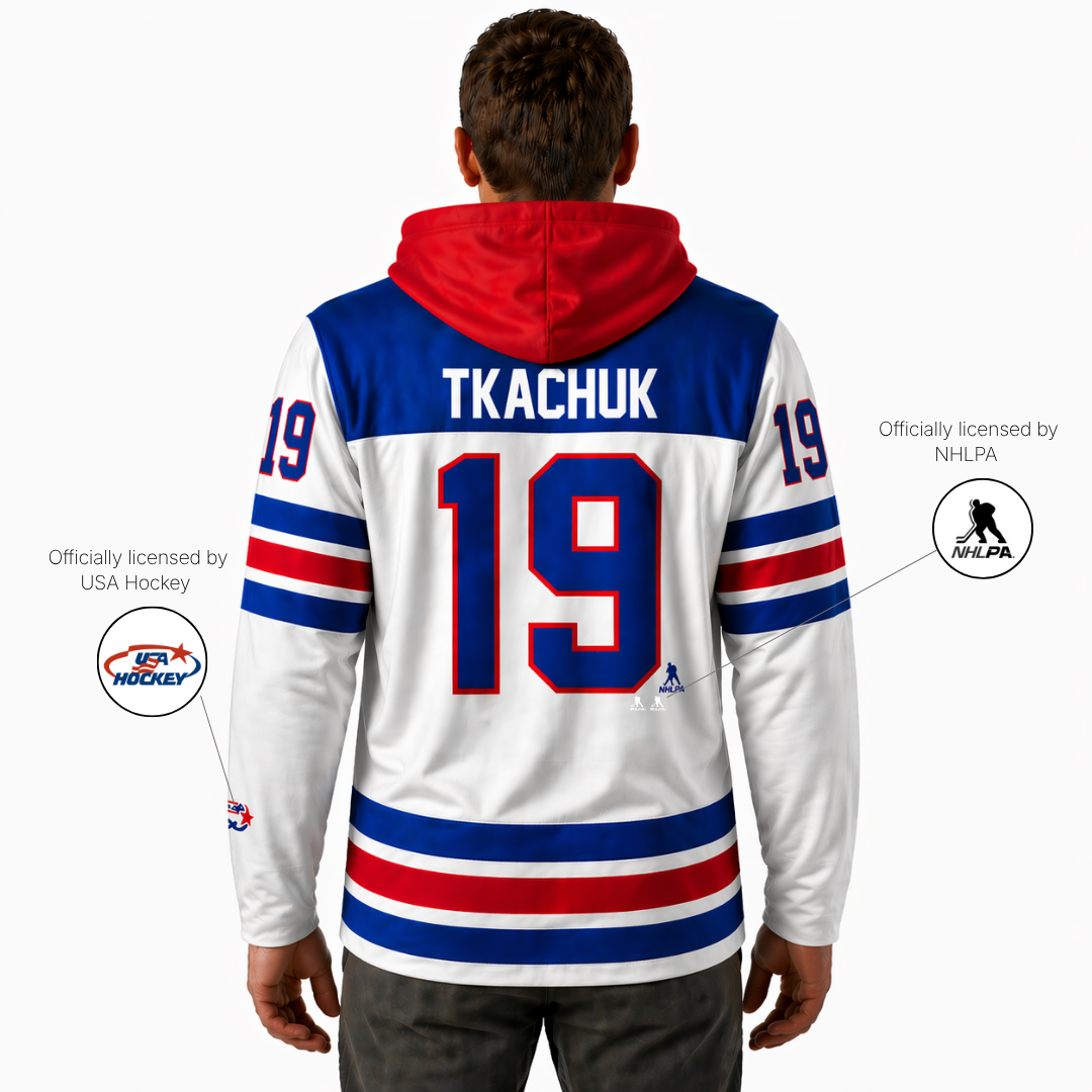 Matthew Tkachuk #19 (2026 Gold Champ) USA Hockey Officially Licensed J Matthew Tkachuk #19 (2026 Gold Champ) USA Hockey Officially Licensed J