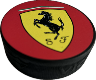 Ferrari Logo Hockey Puck