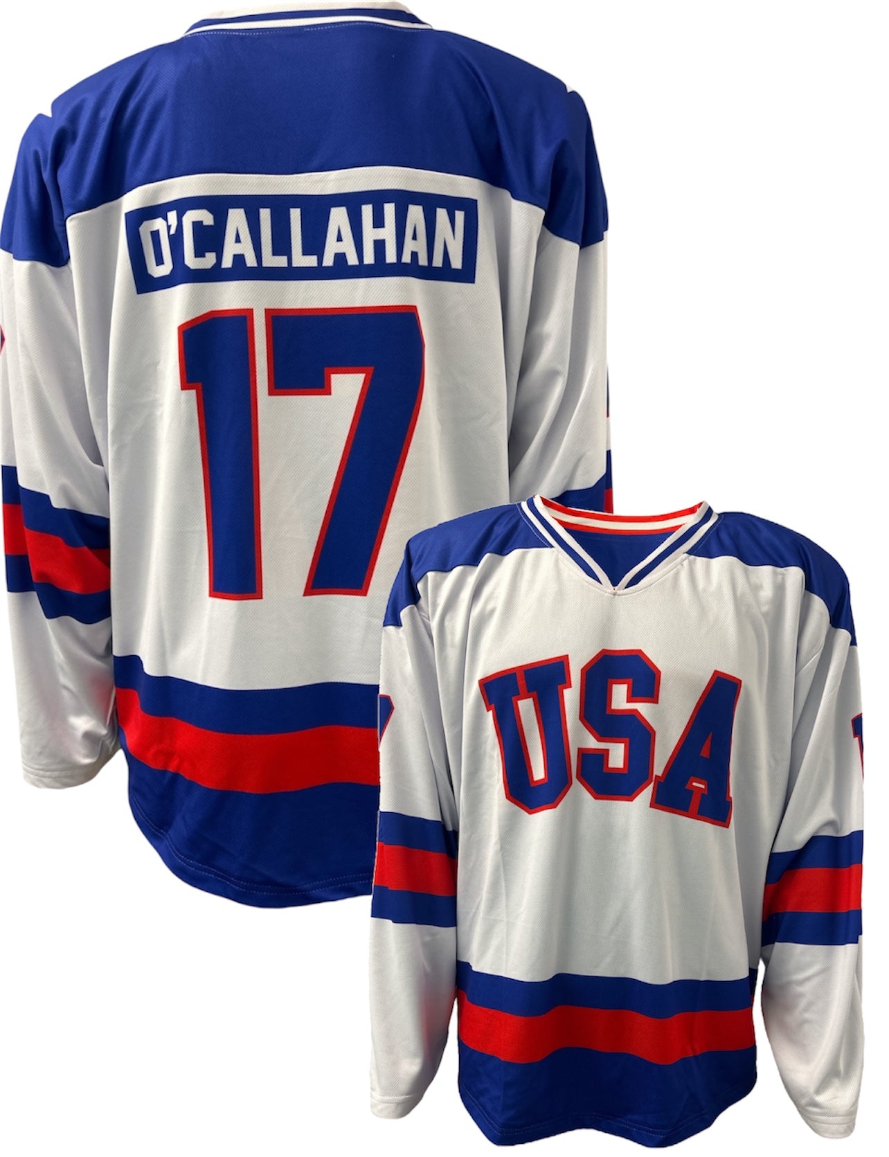 Jack O'Callahan USA Hockey Miracle on Ice 1980 Official Reversible Hockey Jersey