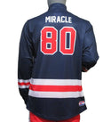 USA Hockey Adult Miracle on Ice 1980 Team Jersey Authentic 1/4 Zip Pullover 3XL- Navy
