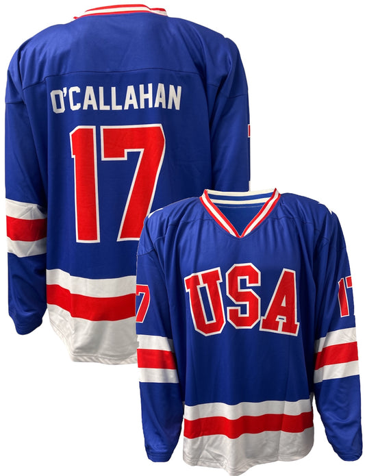 Jack O'Callahan USA Hockey Miracle on Ice 1980 Official Reversible Hockey Jersey