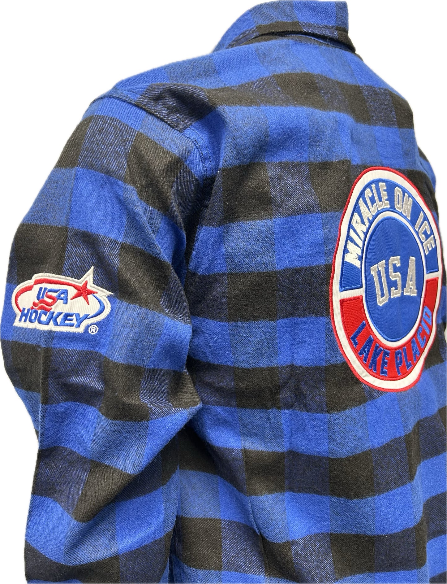 Miracle on Ice USA Hockey 1980 Team Embroidery Adirondack Flannel Shirt