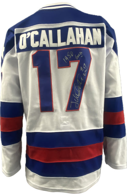 Jack O'Callahan USA Hockey Miracle on Ice 1980 Official SIGNED Hockey Jersey