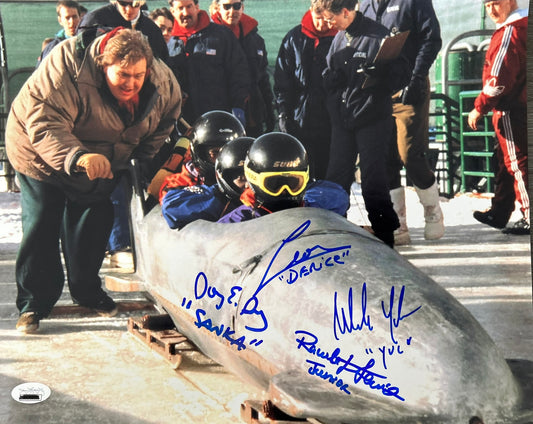 Cool Runnings Movie Jamaica Bobsled Official Cast Signed 11x14 Photo 4