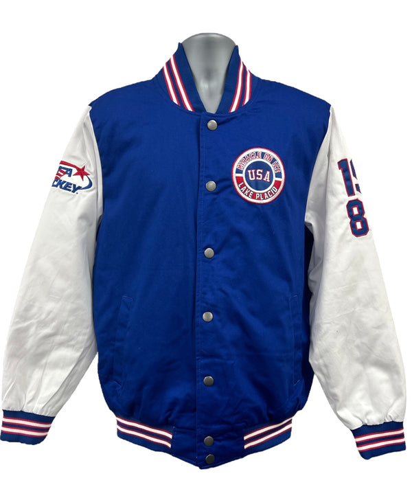 Official Miracle on Ice 45th Anniversary (1980-2025) fully embroidered Varsity Jacket