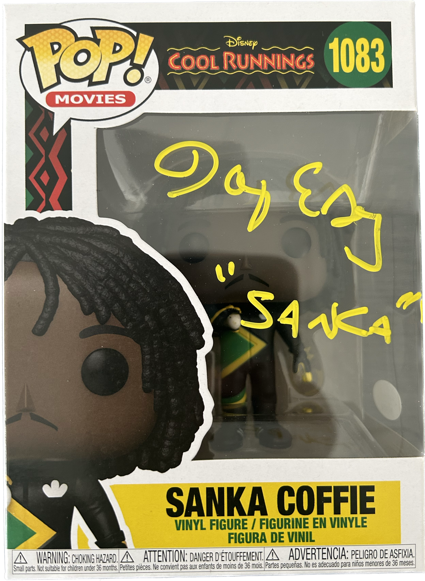 Cool Runnings Movie Jamaica Bobsled Official Sanka Funko Signed by Doug E. Doug