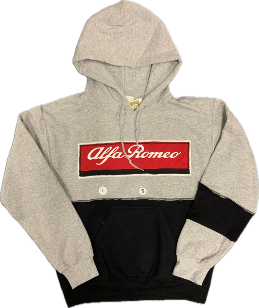 Alfa Romeo Upcycled Hoodie Lt. Gray One-of-a-kind-SM