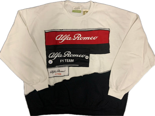 Alfa Romeo Upcycled Crew Sweatshirt  Lt. Gray One-of-a-kind-2XL