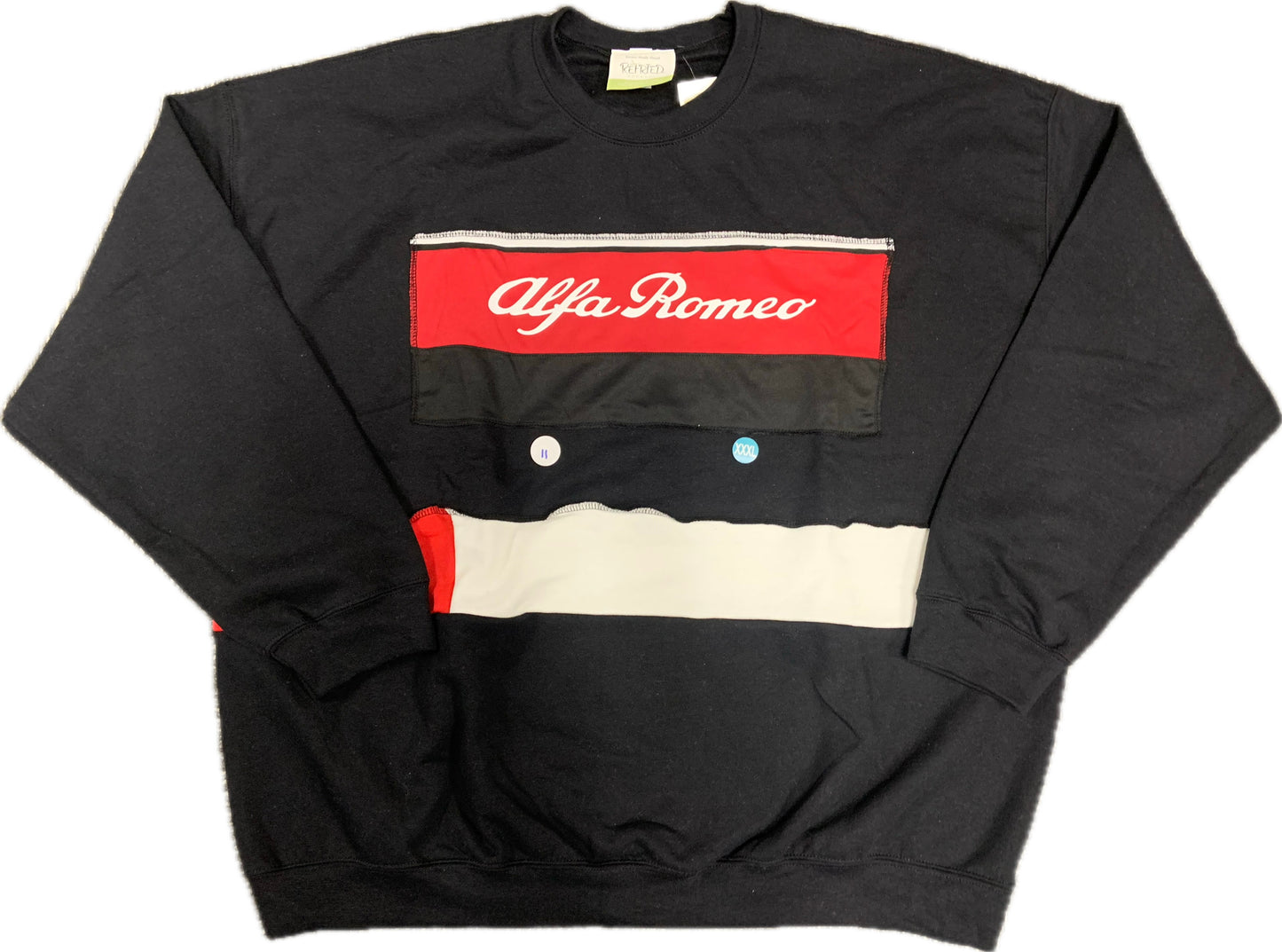 Alfa Romeo Upcycled Crew Sweatshirt Black2 One-of-a-kind-3XL