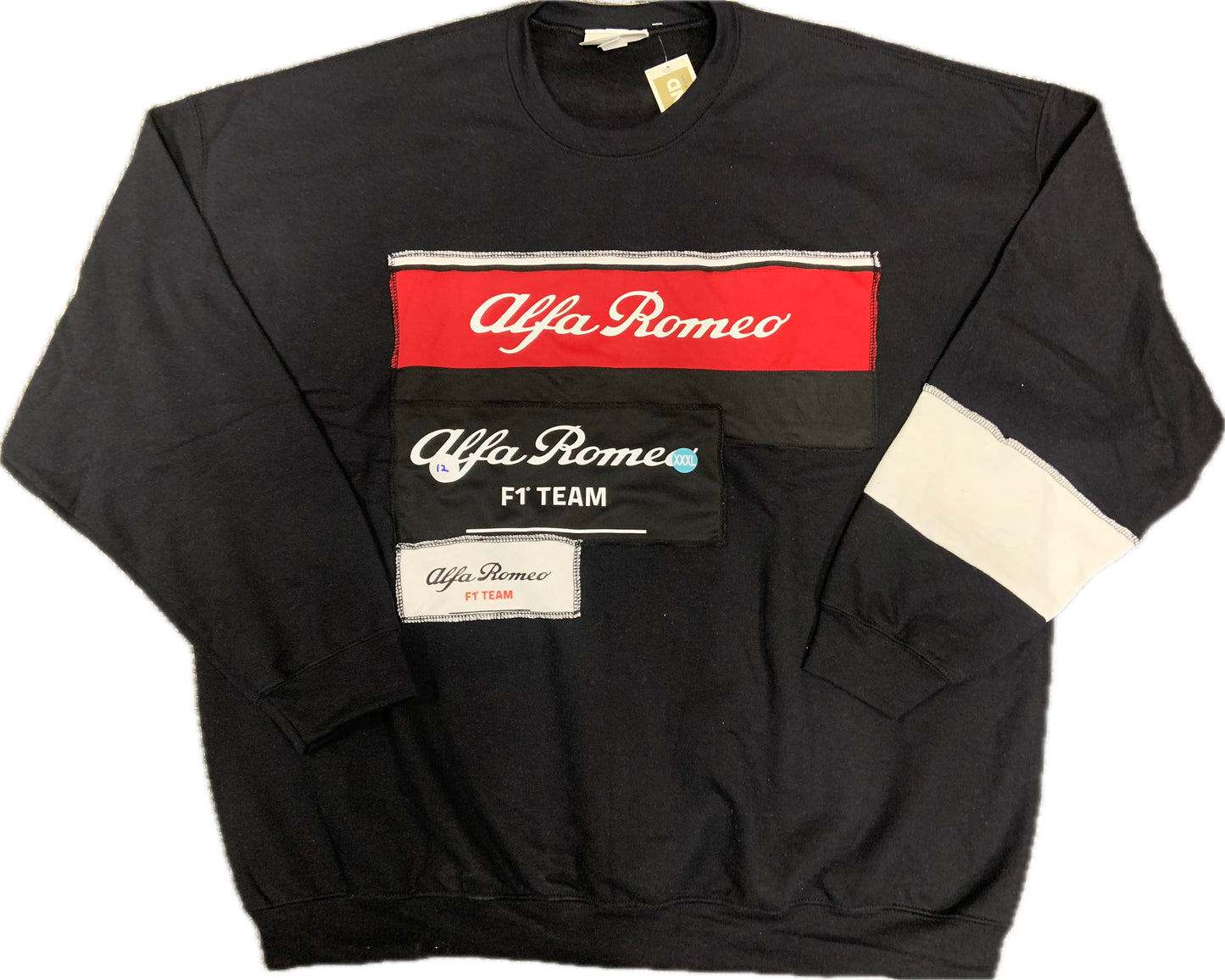 Alfa Romeo Upcycled Crew Sweatshirt Black3One-of-a-kind-3XL