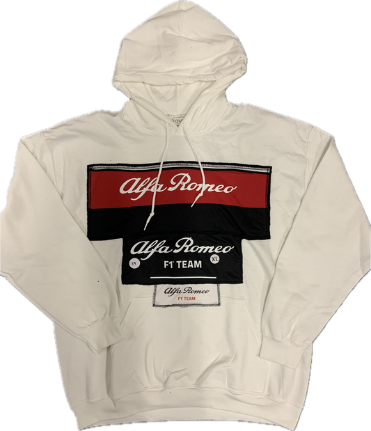 Alfa Romeo Upcycled Hoodie FT Team Lt. Gray One-of-a-kind-XL