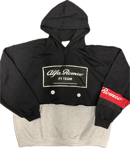 Alfa Romeo Upcycled Hoodie FT Team Black One-of-a-kind-XL