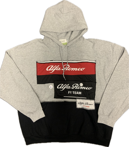 Alfa Romeo  Upcycled Hoodie FT Team Gray One-of-a-kind-2XL