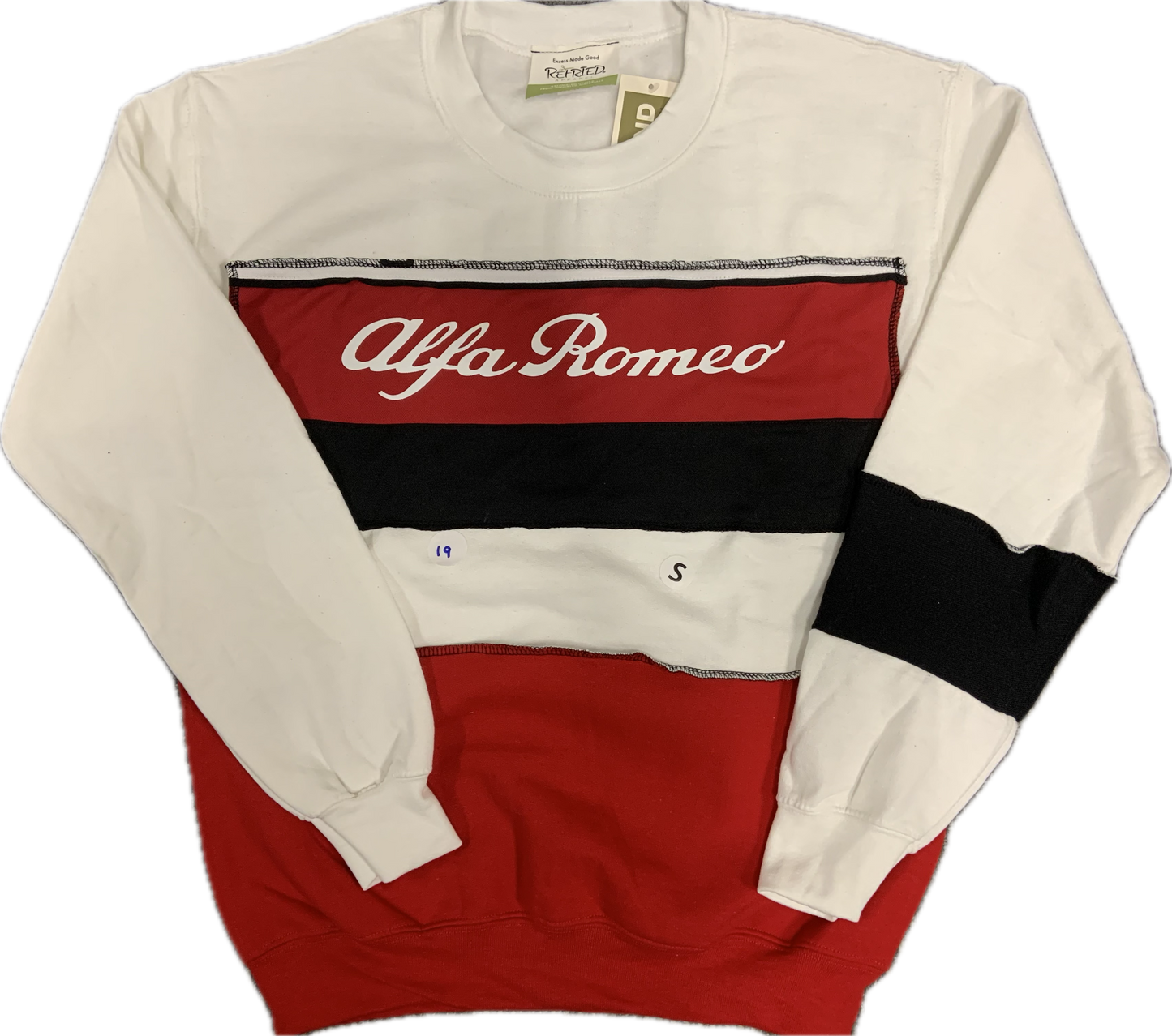 Alfa Romeo Upcycled Crew Sweatshirt FT Team Red One-of-a-kind-SM